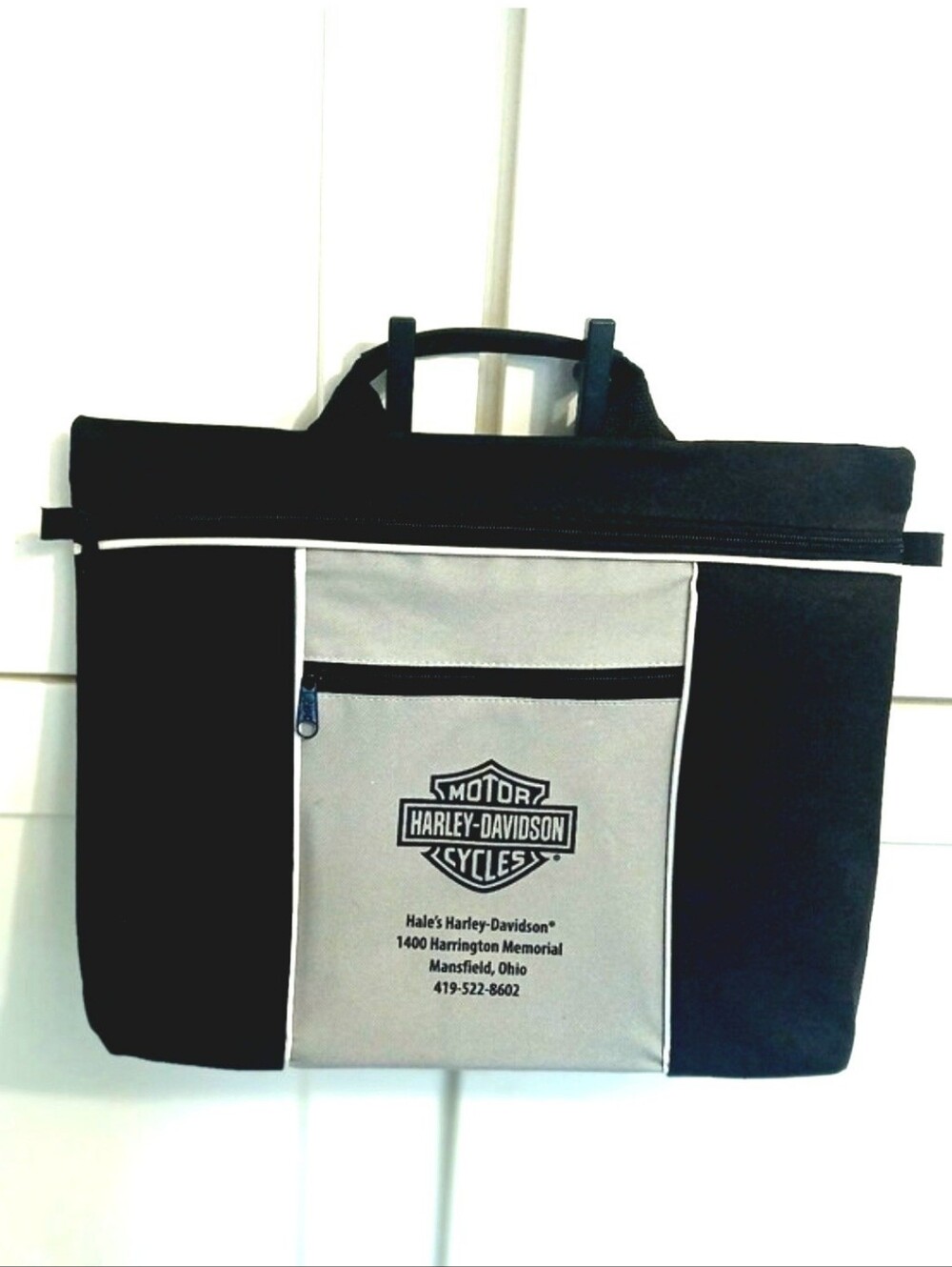 Harley Davidson 15" Travel / Document Bag Full Zipper Closure + Front Pocket